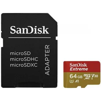 SanDisk micro SDXC Karte 64GB Extreme Action Cams und Drohnen (170 MB/s Klasse 10, UHS-I U3 V30) Adapter SanDisk micro SDXC Karte 64GB Extreme Action Cams und Drohnen (170 MB/s Klasse 10, UHS-I U3 V30) Adapter