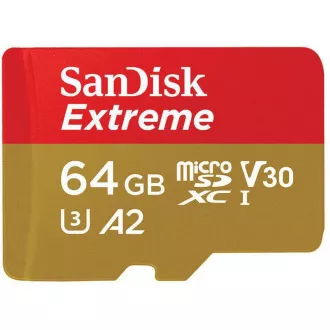 SanDisk micro SDXC Karte 64GB Extreme Action Cams und Drohnen (170 MB/s Klasse 10, UHS-I U3 V30) Adapter SanDisk micro SDXC Karte 64GB Extreme Action Cams und Drohnen (170 MB/s Klasse 10, UHS-I U3 V30) Adapter