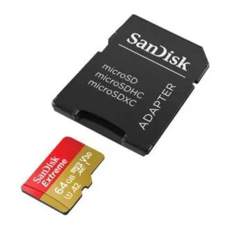 SanDisk micro SDXC Karte 64GB Extreme Action Cams und Drohnen (170 MB/s Klasse 10, UHS-I U3 V30) Adapter SanDisk micro SDXC Karte 64GB Extreme Action Cams und Drohnen (170 MB/s Klasse 10, UHS-I U3 V30) Adapter