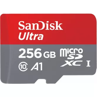 SanDisk MicroSDXC-Karte 256GB Ultra (150 MB/s, A1 Klasse 10 UHS-I)   Adapter