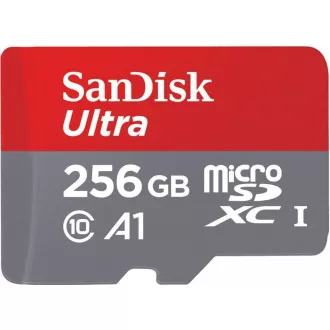 SanDisk MicroSDXC-Karte 256GB Ultra (150 MB/s, A1 Klasse 10 UHS-I)   Adapter