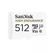 SanDisk MicroSDXC-Karte 512GB High Endurance (R:100/W:40 MB/s, C10, U3, V30)   Adapter