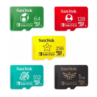 SanDisk MicroSDXC 64GB Karte für Nintendo Switch (R:100/W:90 MB/s, UHS-I)