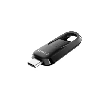 SanDisk Flash-Laufwerk 256GB Ultra Slider, USB-C 3.2, Schwarz