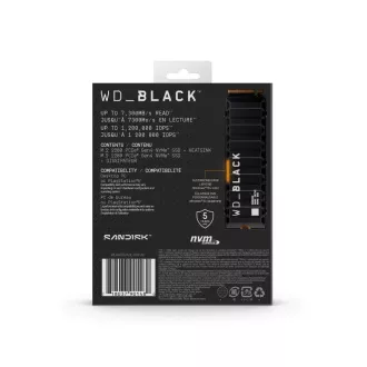 WD BLACK NVMe 4TB PCIe SN850X SSD Powered by SanDisk, Gen4, (R:7300, W:6600MB/s), Kühler WD BLACK NVMe 4TB PCIe SN850X SSD Powered by SanDisk, Gen4, (R:7300, W:6600MB/s), Kühler