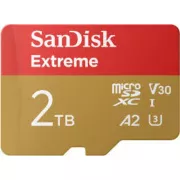 SanDisk micro SDXC Karte 2TB Extreme (240 MB/s A2 UHS-I U3 V30)   Adapter