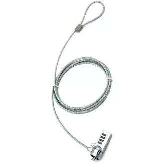 PREMIUMCORD Sicherheitsschloss für NTB 1, 8m Kensington Lock (4-stelliger Code, Stahlseil)