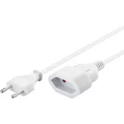 PREMIUMCORD 230V Netzkabel, Doppelgabelverlängerung, 3m