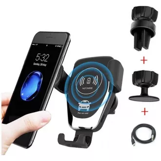 1stCOOL kabelloses Aluminium QI Auto-Schnellladegerät 5W 7, 5W 10W Schwarz