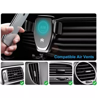 1stCOOL kabelloses Aluminium QI Auto-Schnellladegerät 5W 7, 5W 10W Schwarz