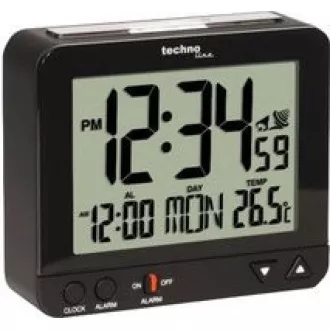 TechnoLine WT 195 - Digitaler Wecker schwarz mit Thermometer