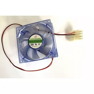 EUROCASE Lüfter 80mm, 12V/0, 17A, blau beleuchtet (Molex) EUROCASE Lüfter 80mm, 12V/0, 17A, blau beleuchtet (Molex)