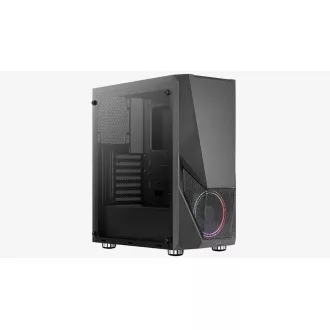 AEROCOOL Gehäuse Zauron Saturn FRGB ML G, Mid-Tower, 2x USB 3.0, 2x Audio, 1x 120mm FRGB Lüfter, ohne Netzteil