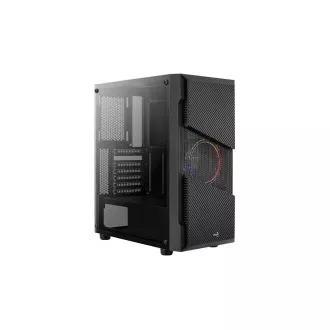 AEROCOOL Gehäuse Menace Saturn FRGB ML G, Mid-Tower, 2x USB 3.0, 2x Audio, 1x 120mm FRGB Lüfter, ohne Netzteil