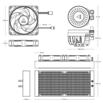 ARCTIC Liquid Freezer III 240 ARGB Wasserkühlung, 2x120mm, AM5, LGA1851, weiß