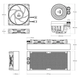 ARCTIC Wasserkühler Liquid Freezer III 240 Pro, 2x120mm, AM5, LGA1851, schwarz ARCTIC Wasserkühler Liquid Freezer III 240 Pro, 2x120mm, AM5, LGA1851, schwarz