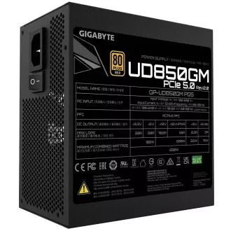GIGABYTE Netzteil UD850GM PG5, 850W, 80  Gold, 120mm Lüfter, schwarz