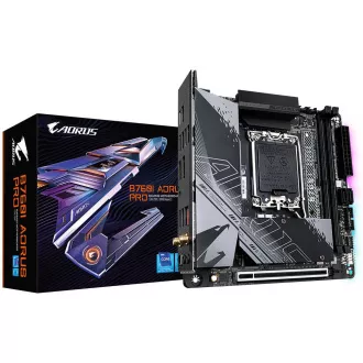GIGABYTE MB Sc LGA1700 B760I AORUS PRO, Intel B760, 2xDDR5, 1xDP, 1xHDMI, mini-ITX GIGABYTE MB Sc LGA1700 B760I AORUS PRO, Intel B760, 2xDDR5, 1xDP, 1xHDMI, mini-ITX