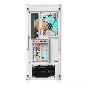 GIGABYTE Gehäuse GB-C301GW, ARGB Hub, transparente Seitenwand, Mid-Tower, 4x ARGB Lüfter, weiß
