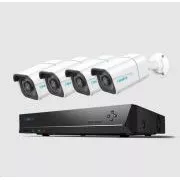 REOLINK Sicherheitskamera-Set NVS8-8MB4, RLK8-800B4, 4x Kamera, 8MP, 2TB