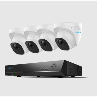 REOLINK Sicherheitskamera-Set NVS8-8MD4, RLK8-800D4, 4x Kamera, 2TB