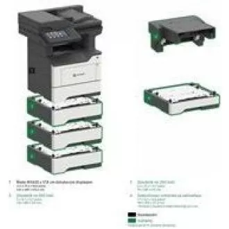 LEXMARK Multifunktions-Schwarzweißdrucker MX622adhe, A4, 47 S./Min., 2048 MB, Farb-LCD-Display, Duplex, DADF, USB 2.0, LAN