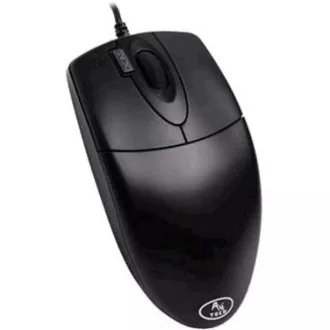 A4tech OP-760 Schwarz, Maus, 1 Rad, 3 Tasten, USB, schwarz