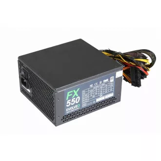 EVOLVEO FX 550, 550W ATX-Netzteil, 14cm, leise, 80 Weiß, 3 Jahre Garantie, schwarz EVOLVEO FX 550, 550W ATX-Netzteil, 14cm, leise, 80 Weiß, 3 Jahre Garantie, schwarz