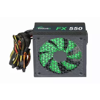 EVOLVEO FX 550, 550W ATX-Netzteil, 14cm, leise, 80 Weiß, 3 Jahre Garantie, schwarz EVOLVEO FX 550, 550W ATX-Netzteil, 14cm, leise, 80 Weiß, 3 Jahre Garantie, schwarz