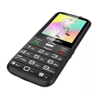 EVOLVEO EasyPhone XO, Mobiltelefon für Senioren mit Ladestation, schwarz