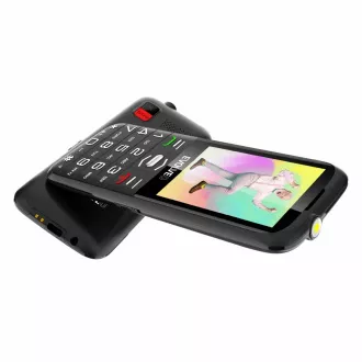 EVOLVEO EasyPhone XO, Mobiltelefon für Senioren mit Ladestation, schwarz
