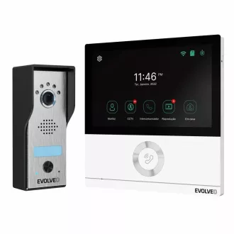 EVOLVEO DoorPhone AHD7, Home WiFi Videophone Set mit Tor- oder Türsteuerung weißer Monitor