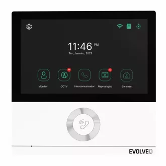 EVOLVEO DoorPhone AHD7, Home WiFi Videophone Set mit Tor- oder Türsteuerung weißer Monitor