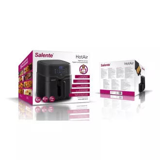Salente HotAir, 2in1 Heißluftfritteuse, 4, 3 l, schwarz