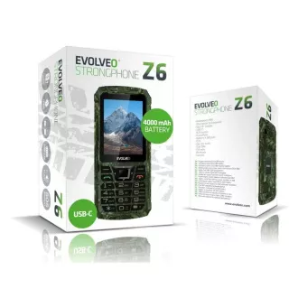 EVOLVEO StrongPhone Z6, wasserdichtes, robustes Dual-SIM-Handy, Jagdtarnung