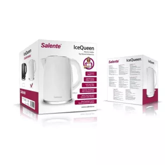 Salente IceQueen, elektrischer Wasserkocher 1, 7 l, Edelstahl, weiß
