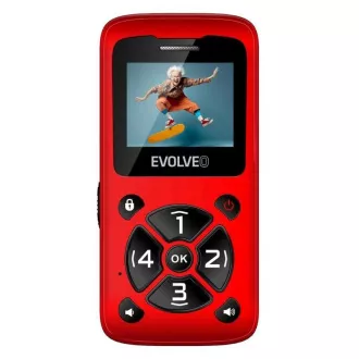EVOLVEO Mobiltelefon für Senioren EasyPhone ID, rot