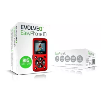 EVOLVEO Mobiltelefon für Senioren EasyPhone ID, rot