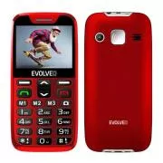 EVOLVEO EasyPhone XR, Mobiltelefon für Senioren mit Ladestation, rot