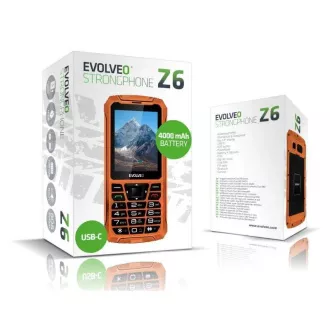 EVOLVEO StrongPhone Z6, wasserdichtes, robustes Dual-SIM-Handy, orange EVOLVEO StrongPhone Z6, wasserdichtes, robustes Dual-SIM-Handy, orange