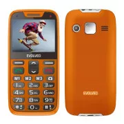 EVOLVEO EasyPhone XR, Mobiltelefon für Senioren mit Ladestation, orange