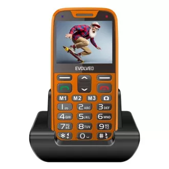 EVOLVEO EasyPhone XR, Mobiltelefon für Senioren mit Ladestation, orange