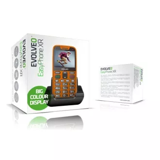 EVOLVEO EasyPhone XR, Mobiltelefon für Senioren mit Ladestation, orange