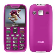 EVOLVEO EasyPhone XR, Mobiltelefon für Senioren mit Ladestation, rosa
