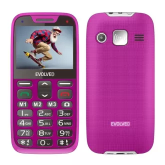 EVOLVEO EasyPhone XR, Mobiltelefon für Senioren mit Ladestation, rosa