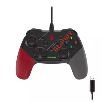 A4tech Bloody GP30, Gamepad, USB, schwarz und rot