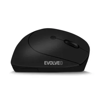 EVOLVEO LadyErgo, leise vertikale ergonomische Maus, 2.4GHz, schwarz