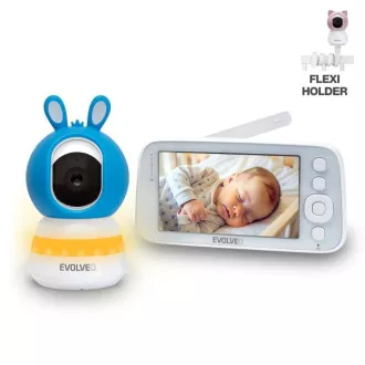 EVOLVEO Baby Monitor N5, Video-Babyphone-Set mit 360°-Überwachung, Zwei-Wege-Kommunikation und Schlafliedern, blau EVOLVEO Baby Monitor N5, Video-Babyphone-Set mit 360°-Überwachung, Zwei-Wege-Kommunikation und Schlafliedern, blau