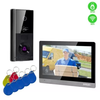 EVOLVEO DoorPhone AHD10, Home WiFi Video-Telefonanlage mit Türsteuerung und RFID, schwarz-silberner 10" Monitor, 32GB EVOLVEO DoorPhone AHD10, Home WiFi Video-Telefonanlage mit Türsteuerung und RFID, schwarz-silberner 10" Monitor, 32GB