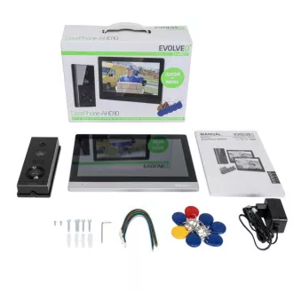 EVOLVEO DoorPhone AHD10, Home WiFi Video-Telefonanlage mit Türsteuerung und RFID, schwarz-silberner 10" Monitor, 32GB EVOLVEO DoorPhone AHD10, Home WiFi Video-Telefonanlage mit Türsteuerung und RFID, schwarz-silberner 10" Monitor, 32GB